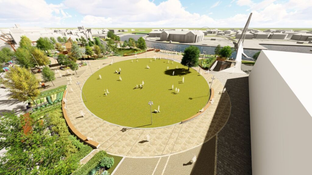 Urban Park for Stockton as Part of the Huge Transformation of the Town Centre